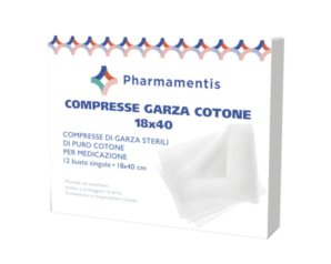 Pharmamentis garza cotone 18x40 - garze in cotone per fasciature