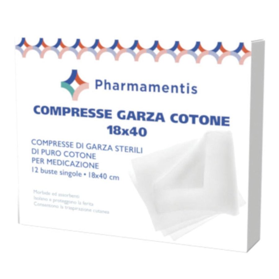 Pharmamentis garza cotone 18x40 - garze in cotone per fasciature Pharmamentis garza cotone 18x40 - garze in cotone per fasciature