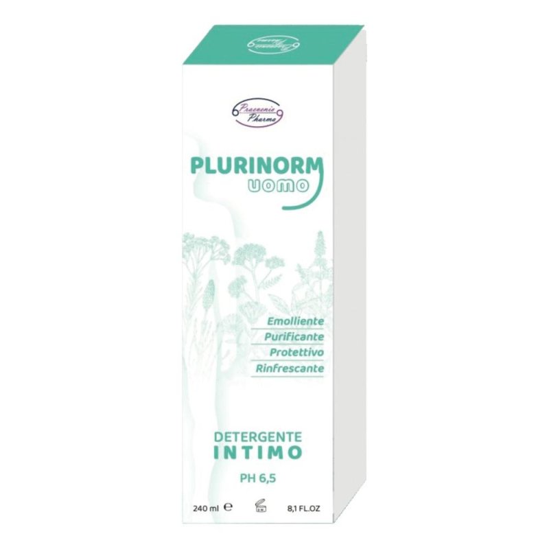 Plurinorm Uomo Detergente Intimo Delicato per Igiene Intima Maschile 240 ml Plurinorm Uomo Detergente Intimo Delicato per Igiene Intima Maschile 240 ml