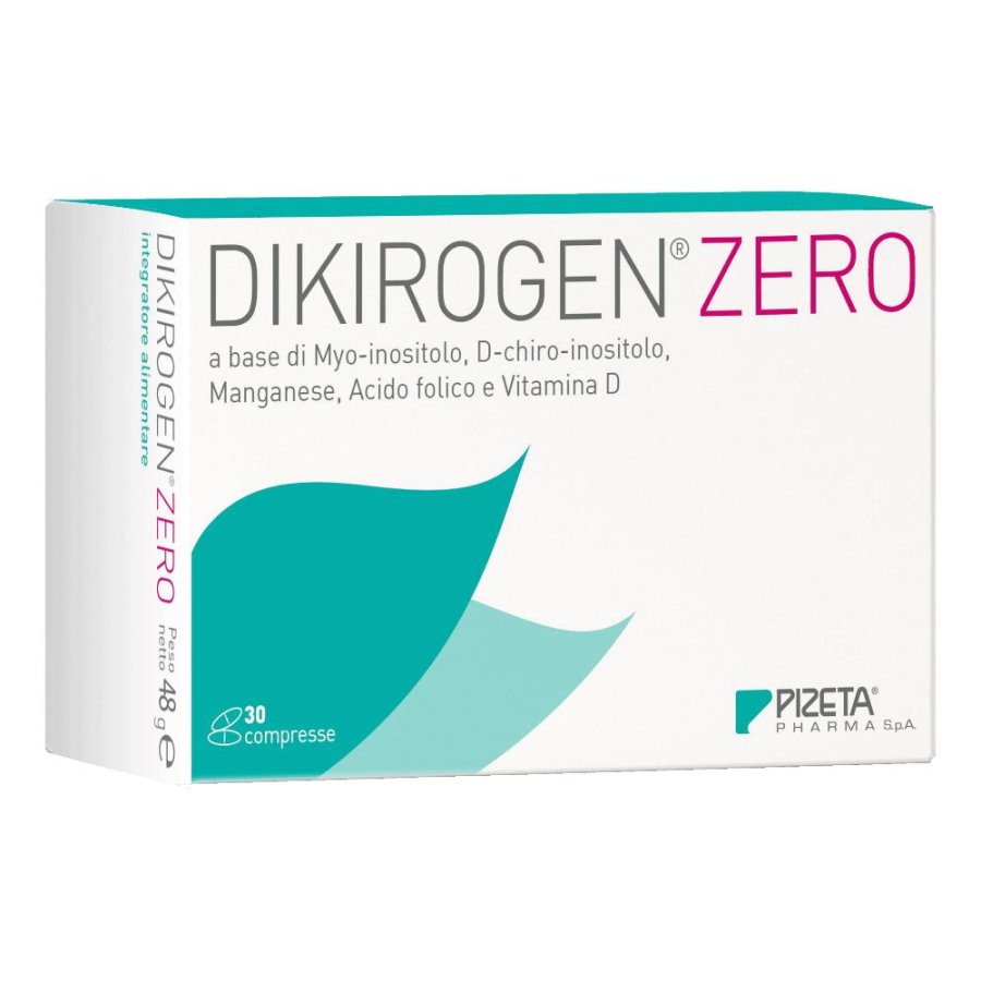 Dikirogen Zero 30 Compresse Integratore Alimentare per Ovaio Policistico e Supporto del Metabolismo di Glucosio e Insulina Dikirogen Zero 30 Compresse Integratore Alimentare per Ovaio Policistico e Supporto del Metabolismo di Glucosio e Insulina
