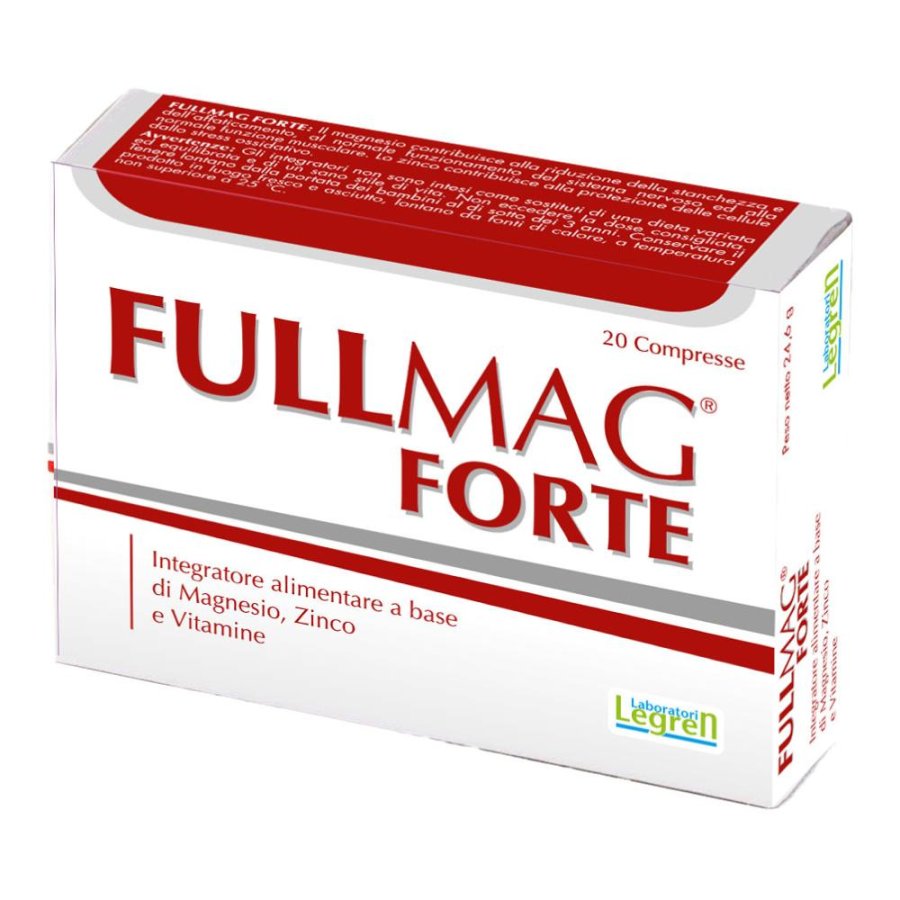 Fullmag Forte 20 compresse - integratore di magnesio e potassio contro stanchezza e crampi Fullmag Forte 20 compresse - integratore di magnesio e potassio contro stanchezza e crampi