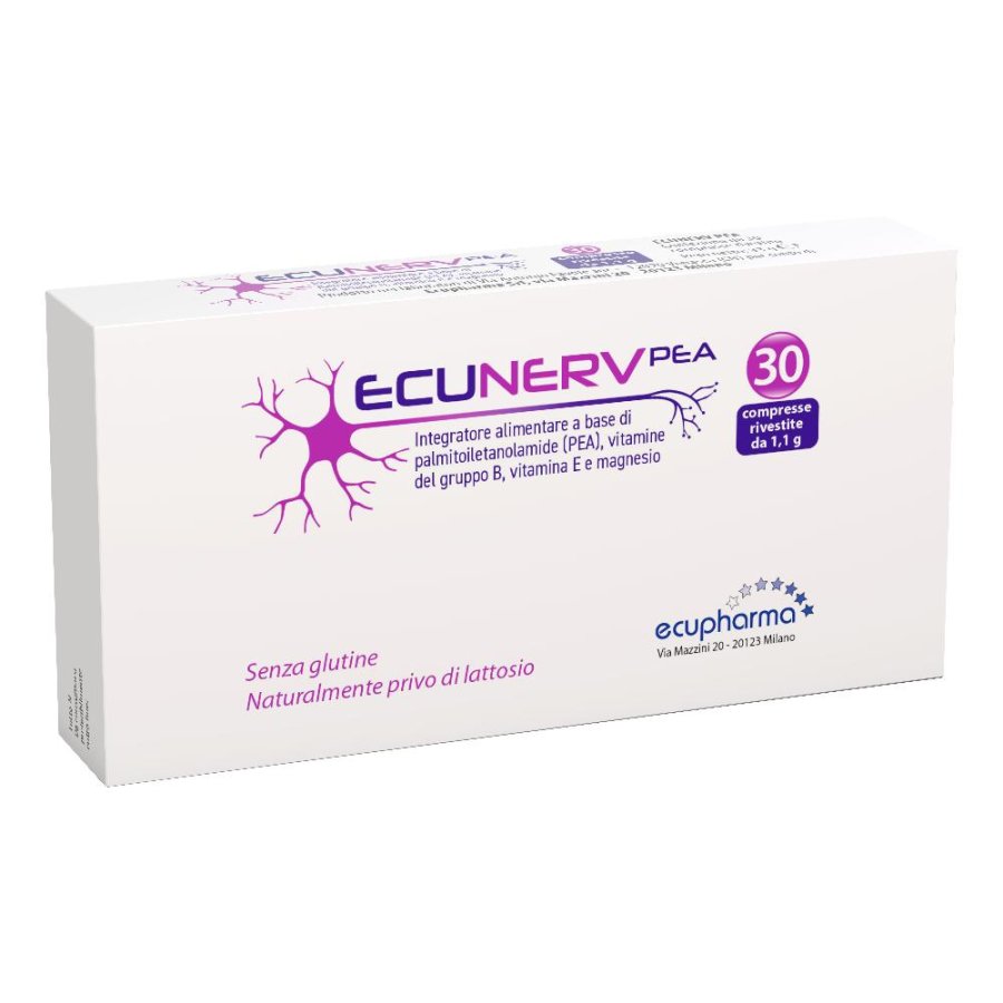 Ecunerv PEA 30 compresse - integratore con PEA e vitamine per il sistema nervoso Ecunerv PEA 30 compresse - integratore con PEA e vitamine per il sistema nervoso