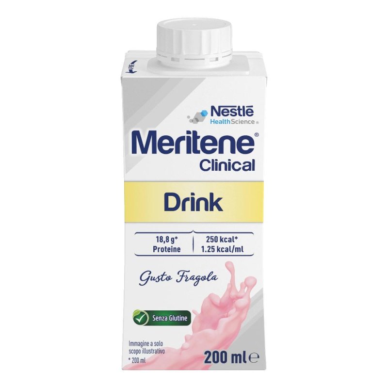 Meritene Clinical gusto fragola 200 ml - supplemento nutrizionale iperproteico