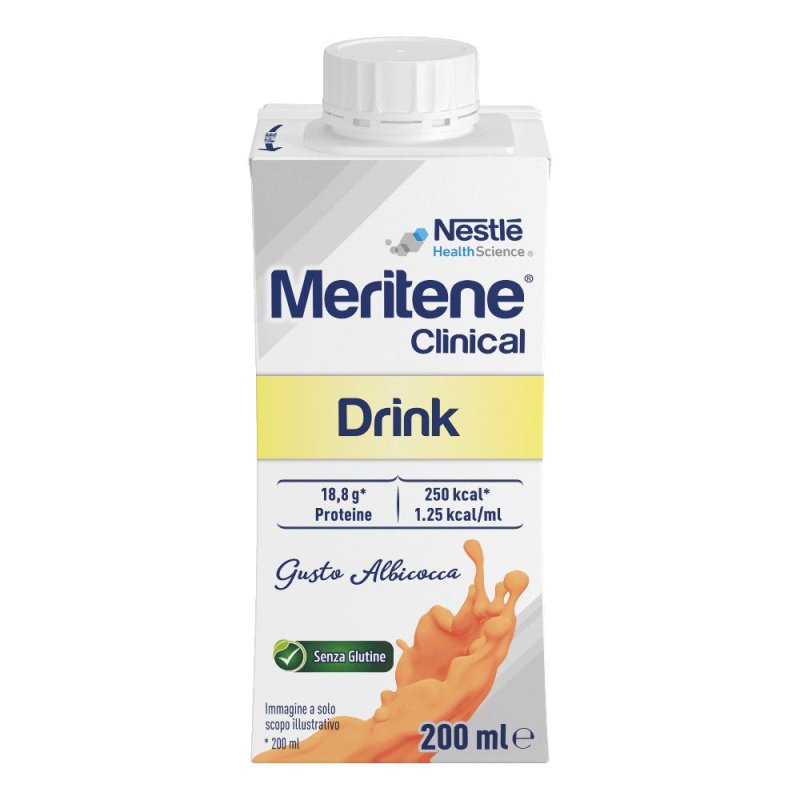 Meritene Clinical Apricot Integratore Nutrizionale Completo Gusto Albicocca 200 millilitri Nestlé Health Science catalogue Meritene Clinical Apricot Integratore Nutrizionale Completo Gusto Albicocca 200 millilitri Nestlé Health Science catalogue
