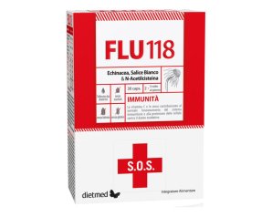 Flu118 30 capsule - integratore con vitamina C, zinco e sambuco per difese immunitarie