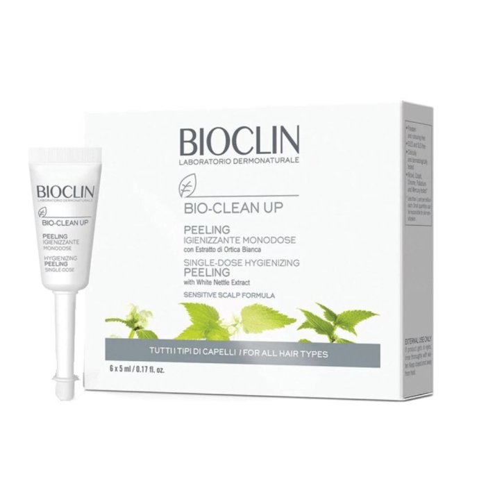 Bioclin Pro Peeling Antiforfora 6 flaconcini - trattamento peeling lenitivo per cute con forfora secca o grassa Bioclin Pro Peeling Antiforfora 6 flaconcini - trattamento peeling lenitivo per cute con forfora secca o grassa