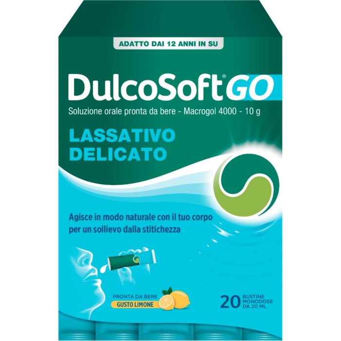 Dulcosoft go 20 bustine 20 ml Dulcosoft go 20 bustine 20 ml