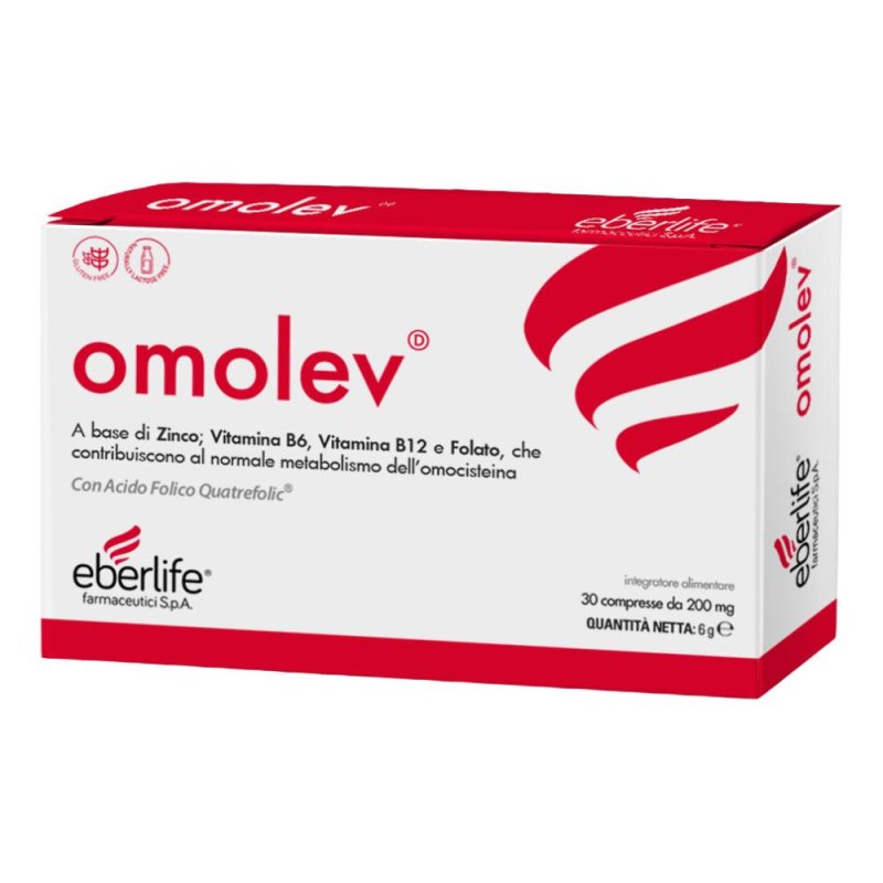 Omolev integratore per metabolismo omocisteina e benessere cardiovascolare 30 compresse Omolev integratore per metabolismo omocisteina e benessere cardiovascolare 30 compresse