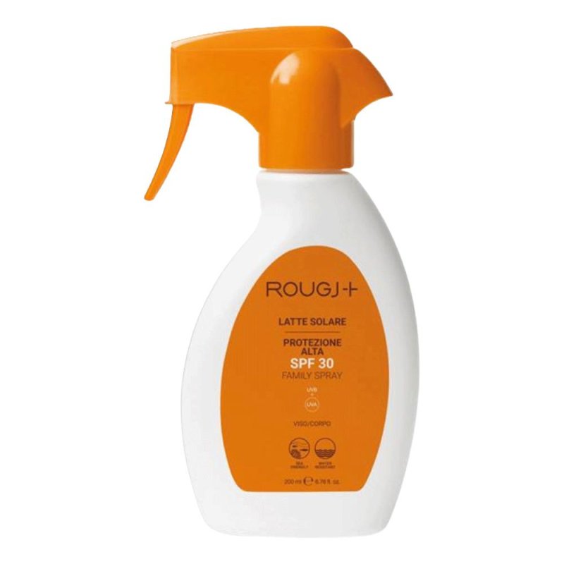Rougj latte solare spray trigger viso e corpo SPF 30 200 ml Rougj latte solare spray trigger viso e corpo SPF 30 200 ml