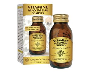 Vitamine Maximum Complex SVS Integratore Multivitaminico 180 Pastiglie Alta Potenza