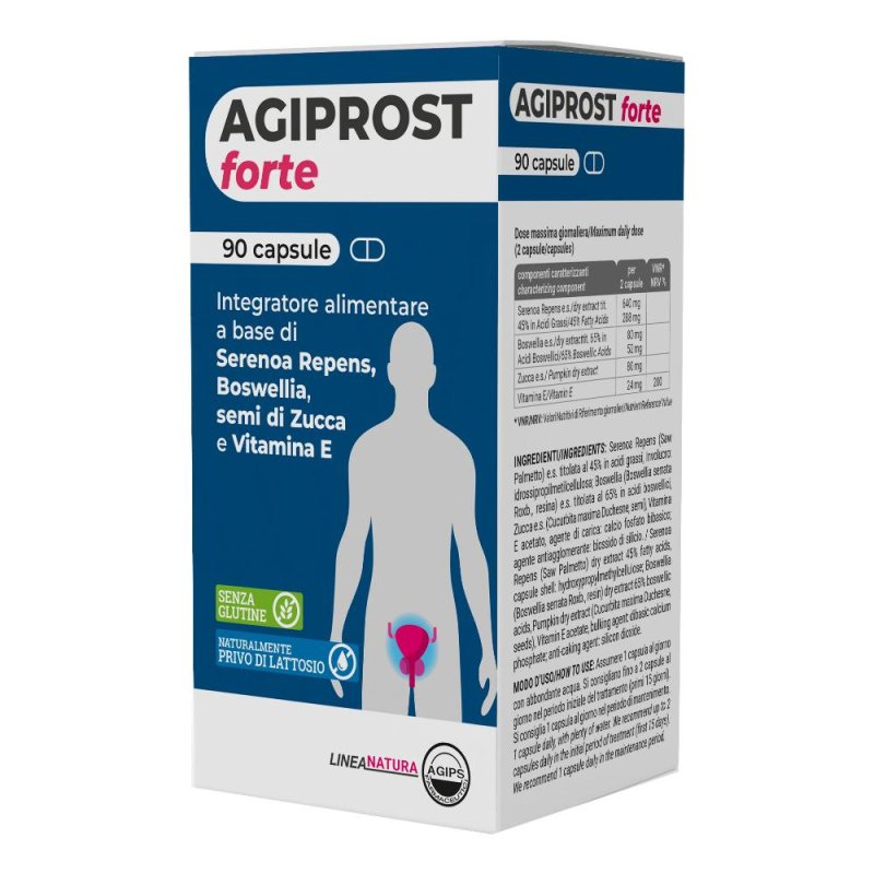 Agiprost Forte 90 Capsule Integratore Alimentare Uomo per Benessere della Prostata e Funzionalità delle Vie Urinarie Agiprost Forte 90 Capsule Integratore Alimentare Uomo per Benessere della Prostata e Funzionalità delle Vie Urinarie