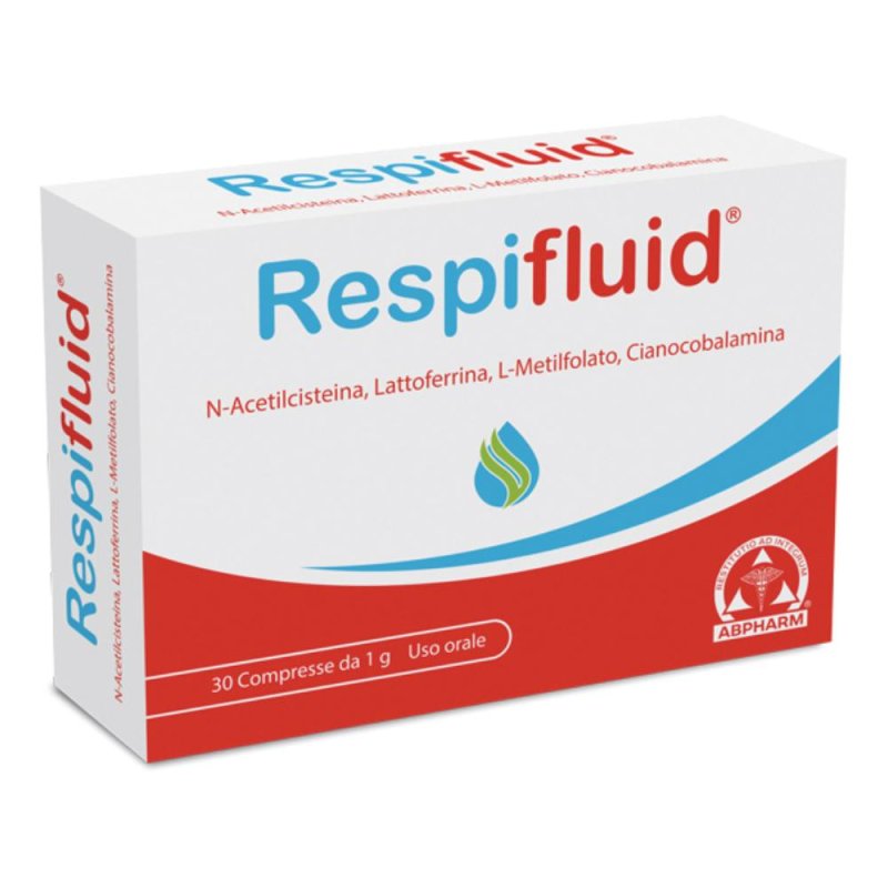 Respifluid 30 Compresse Integratore Mucolitico Fluidificante per Tosse Grassa e Benessere delle Vie Respiratorie Respifluid 30 Compresse Integratore Mucolitico Fluidificante per Tosse Grassa e Benessere delle Vie Respiratorie