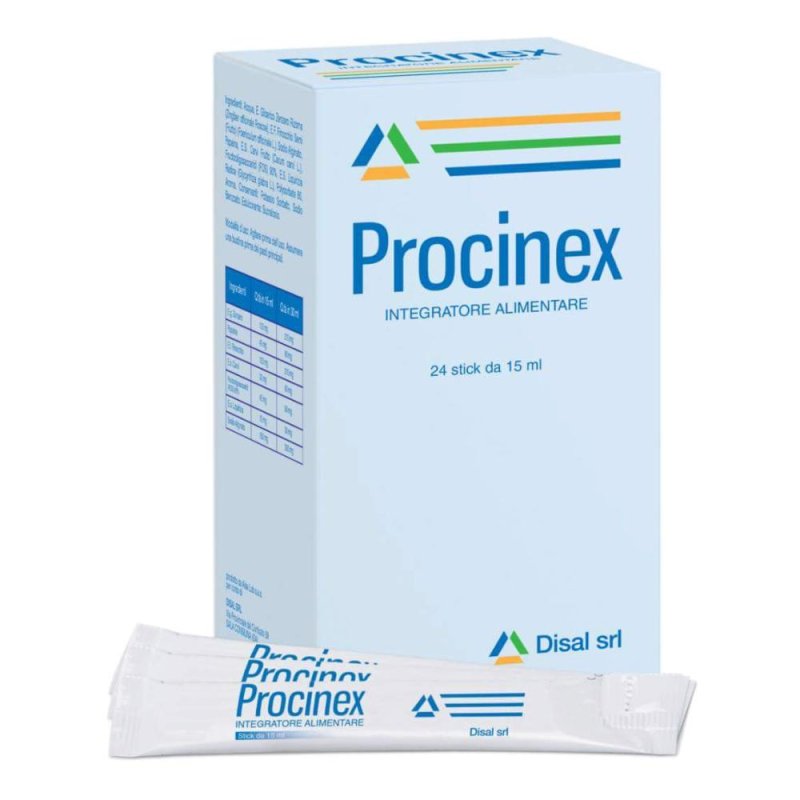 Procinex 24 Stick Orali da 15 Millilitri Integratore Alimentare in Formato Monodose Procinex 24 Stick Orali da 15 Millilitri Integratore Alimentare in Formato Monodose