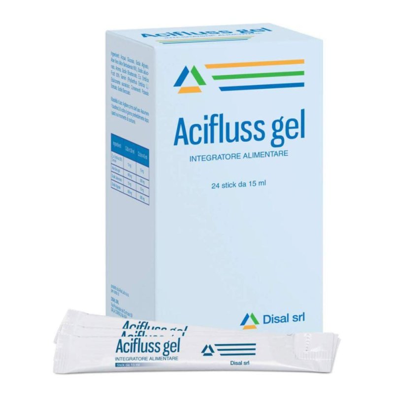 Disal Acifluss Gel Integratore Alimentare 24 Stick Da 15 ml Disal Acifluss Gel Integratore Alimentare 24 Stick Da 15 ml