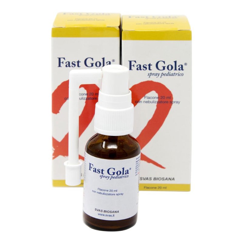 Fast Gola Spray Pediatrico 20 ml per Bambini – Spray per Mal di Gola a Sollievo Fast