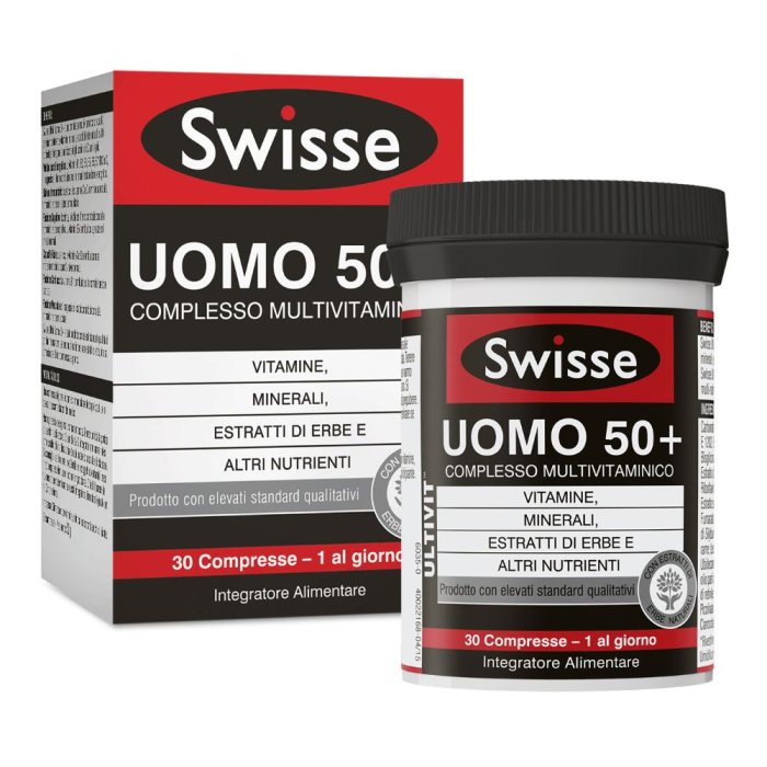 Swisse - Uomo 50+ - Multivitaminico Integratore Alimentare 30 Compresse Swisse - Uomo 50+ - Multivitaminico Integratore Alimentare 30 Compresse
