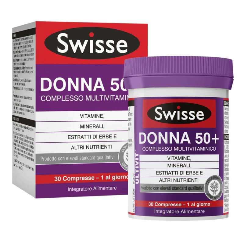 Swisse - Donna 50+ - Multivitaminico Integratore Alimentare 30 Compresse Swisse - Donna 50+ - Multivitaminico Integratore Alimentare 30 Compresse