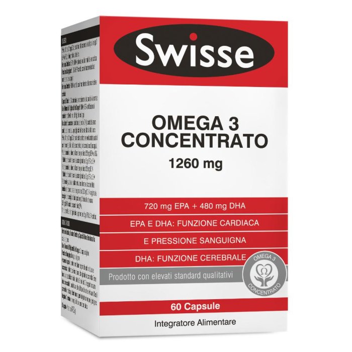 Swisse - Omega 3 Concentrato - Integratore Alimentare 60 Compresse Swisse - Omega 3 Concentrato - Integratore Alimentare 60 Compresse