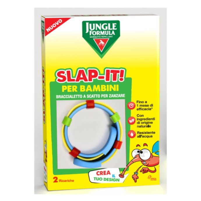 Jungle Formula Slap-it Braccialetto Anti-zanzare Per Bambini+ 2 Ricariche Jungle Formula Slap-it Braccialetto Anti-zanzare Per Bambini+ 2 Ricariche