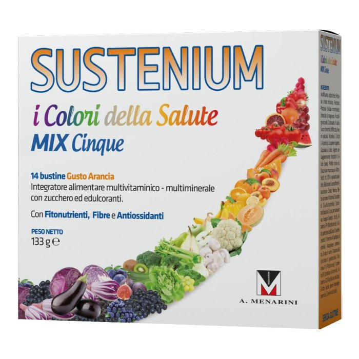 Menarini Minerali Sustenium Colori della Salute Mix 5 Integratore 14 Buste Menarini Minerali Sustenium Colori della Salute Mix 5 Integratore 14 Buste