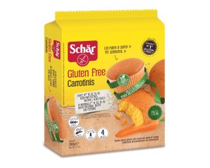 Schar  Dolci e Biscotti Carrotinis Tortine Morbide alla Carota 200 g