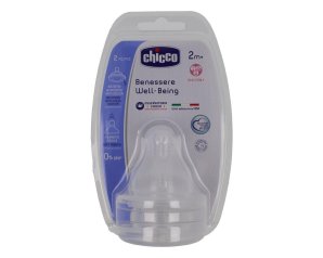 Chicco Tettarella Well Being 2 Mesi+ Adj Silicone 2 Pezzi
