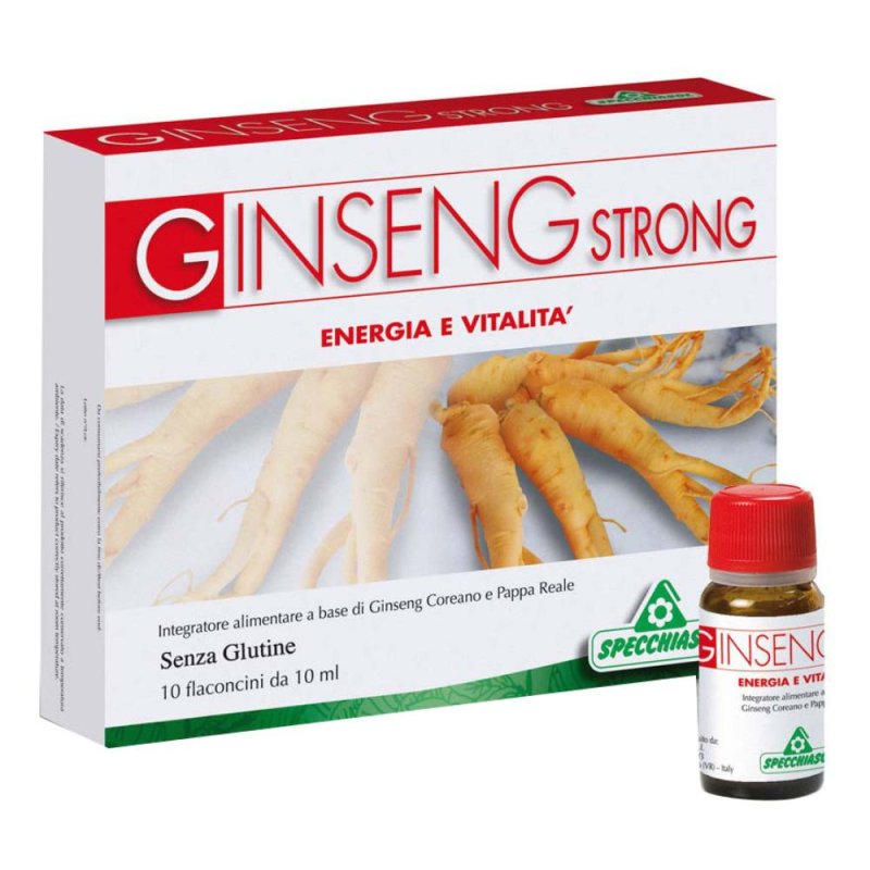 Specchiasol Ginseng Strong Integratore Alimentare 12 Flaconcini Da 10 ml
