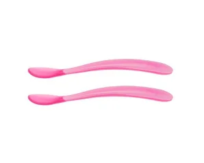  Chicco Cucchiaio Silicone 6m+ Girl 2 Pezzi