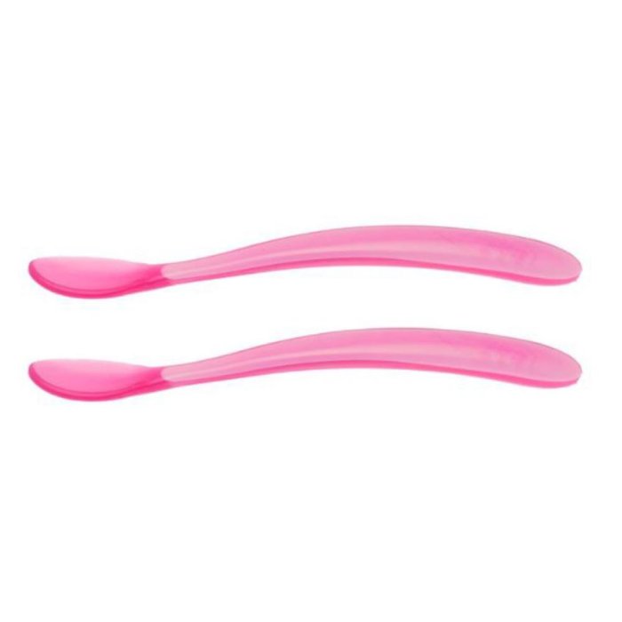  Chicco Cucchiaio Silicone 6m+ Girl 2 Pezzi
