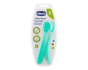  Chicco Cucchiaio Silicone 6m+ Boy 2 Pezzi