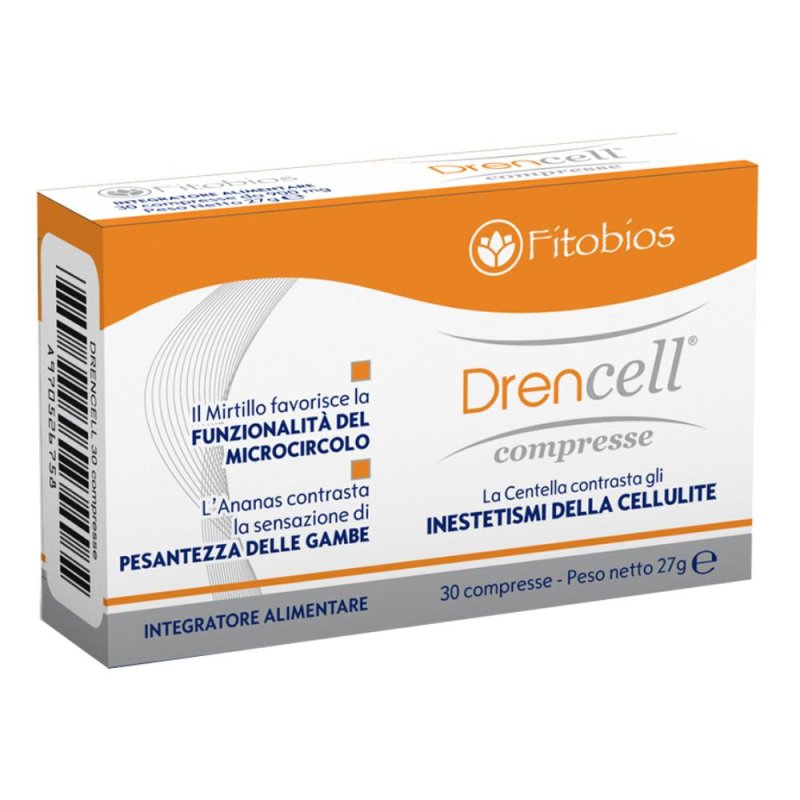 Drencell Integratore Drenante Gambe Leggere e Anticellulite 30 Compresse ad Ampie Aplikacje per Microcircolo e Ritenzione Idrica