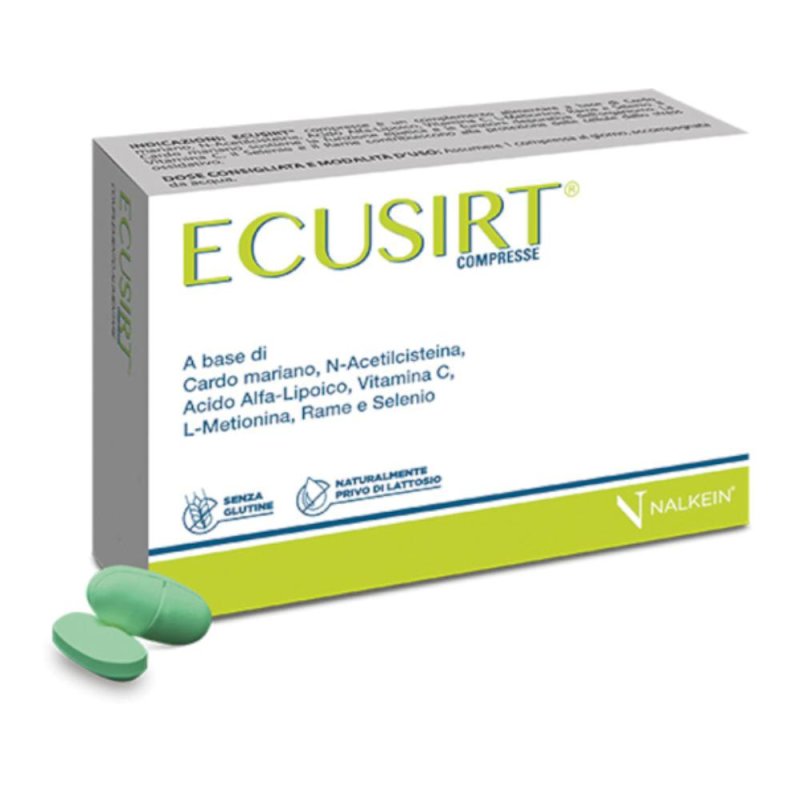 Ecusirt 30 compresse &ndash; Integratore depurativo e antiossidante con cardo mariano, n-acetilcisteina e acido alfa-lipoico