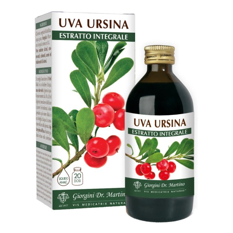 Uva Ursina Estratto Integrale Liquido 200 ml | Integratore Naturale a Base di Uva Ursina per il Benessere delle Vie Urinarie Uva Ursina Estratto Integrale Liquido 200 ml | Integratore Naturale a Base di Uva Ursina per il Benessere delle Vie Urinarie