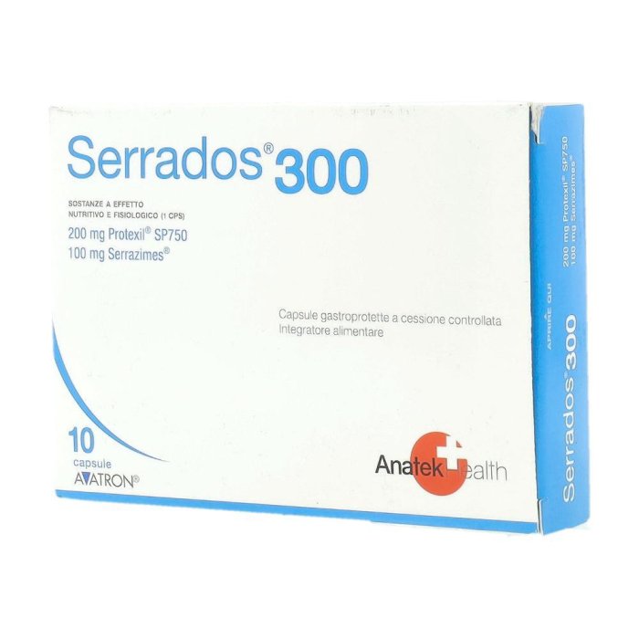 Anatek Health Italia Serrados 300 Integratore Alimentare 10 Capsule Anatek Health Italia Serrados 300 Integratore Alimentare 10 Capsule