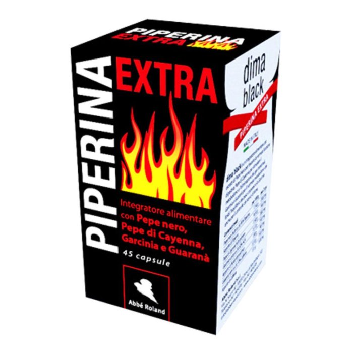 Abbè Roland Piperina Extra Dima Black Integratore Alimentare 45 Capsule