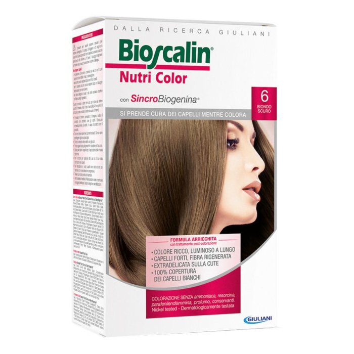 Bioscalin Nutri Color SincroBiogenina Colorazione Capelli 6 Biondo Scuro Bioscalin Nutri Color SincroBiogenina Colorazione Capelli 6 Biondo Scuro