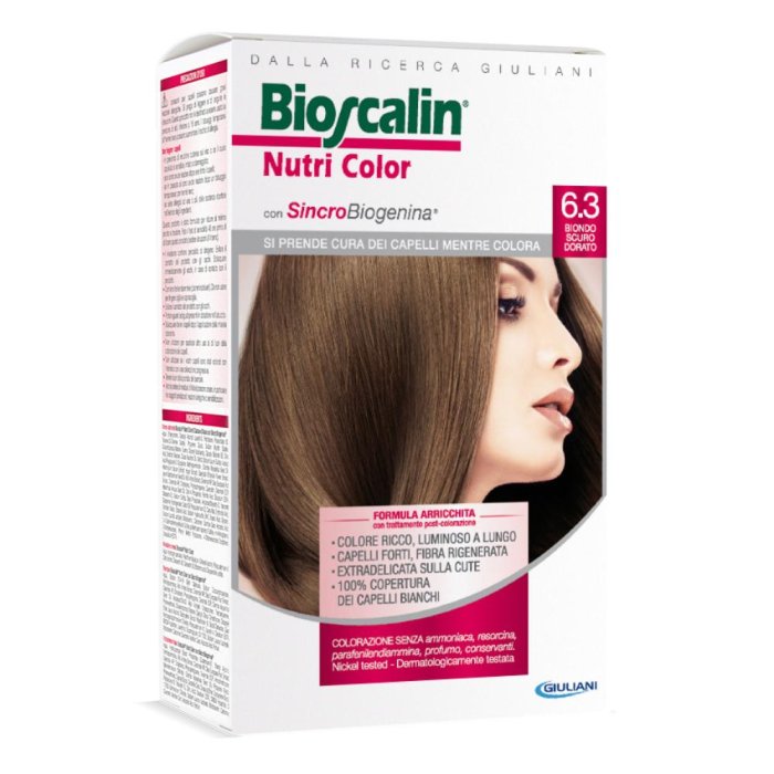 Bioscalin Nutri Color SincroBiogenina Colorazione 6.3 Biondo Scuro Dorato Bioscalin Nutri Color SincroBiogenina Colorazione 6.3 Biondo Scuro Dorato