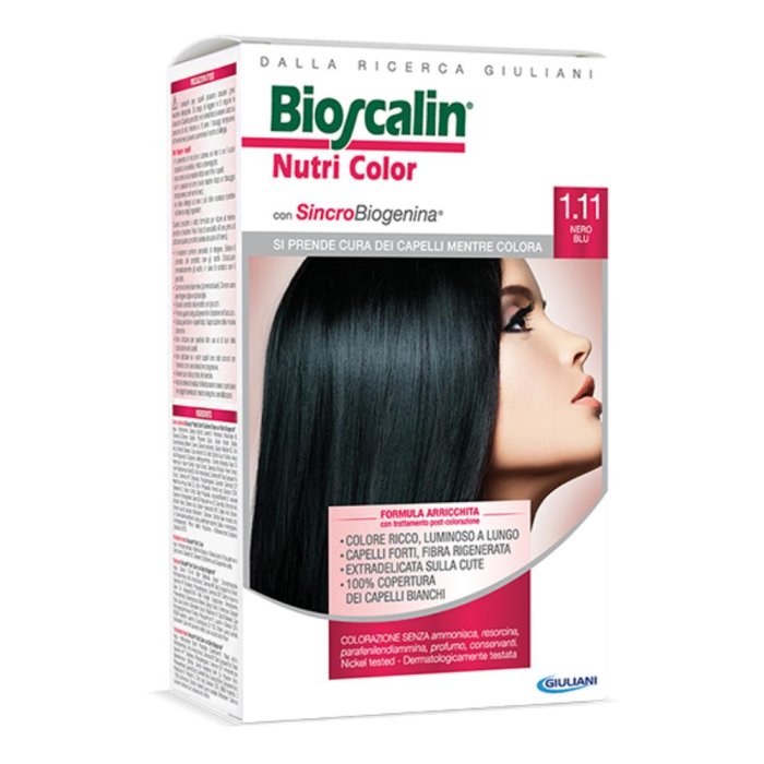 Bioscalin Nutri Color SincroBiogenina Colorazione Capelli 1.11 Nero Blu Bioscalin Nutri Color SincroBiogenina Colorazione Capelli 1.11 Nero Blu