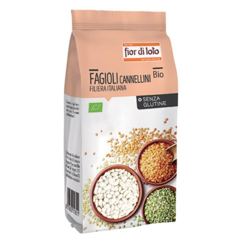 Fior Di Loto Fagioli Canellini Origine Italia Senza Glutine Bio 400g Fior Di Loto Fagioli Canellini Origine Italia Senza Glutine Bio 400g