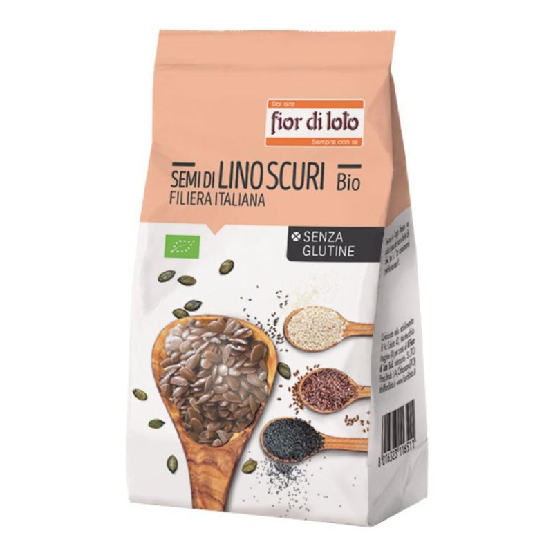 Semi di lino scuri Italia bio 400 g semi di lino biologici ricchi di omega 3