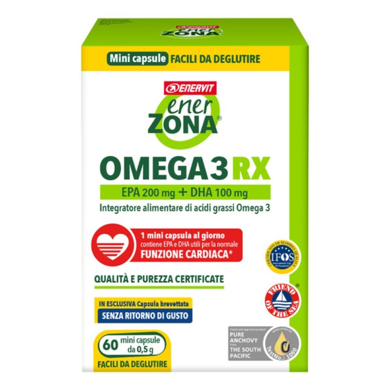 Enerzona Integratori Omega3 Rx Acidi Grassi EPA DHA 60 Mini Perle 0,5 g Enerzona Integratori Omega3 Rx Acidi Grassi EPA DHA 60 Mini Perle 0,5 g