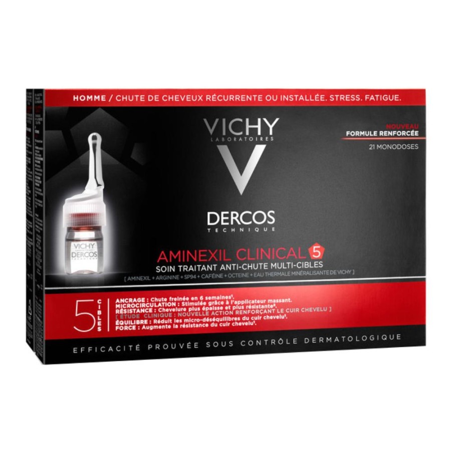 Dercos Aminexil Intensive 5 Uomo Anticaduta Vichy  21 Flaconi