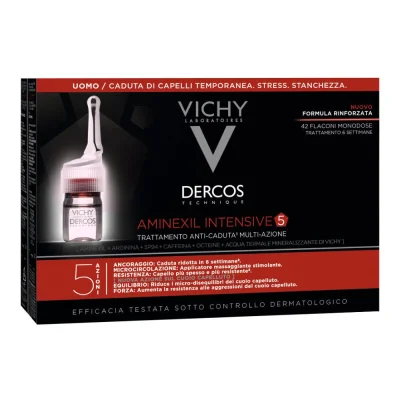 Vichy Dercos Aminexil Intensive 5 Trattamento Anticaduta Uomo 42 Fiale