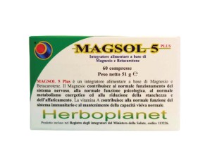 Magsol 5 Plus integratore di Magnesio e Betacarotene 60 compresse