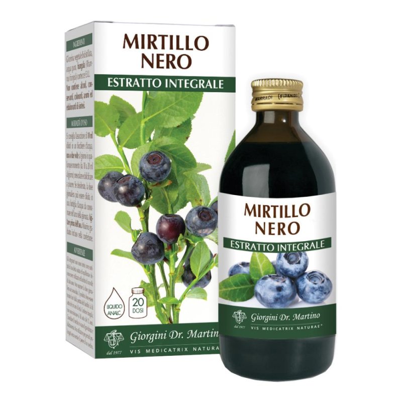 Mirtillo nero estratto integrale 200 ml Mirtillo nero estratto integrale 200 ml