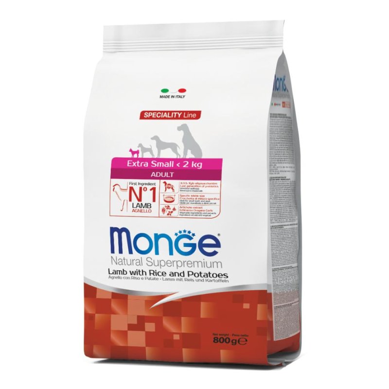 MONGE DOG ADULT XSMALL AGNELLO MONGE DOG ADULT XSMALL AGNELLO