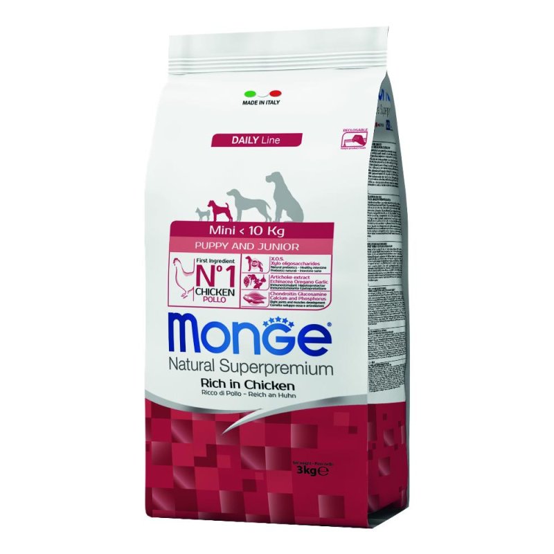 MONGE DOG PUPPY MINI 3 KG. MONGE DOG PUPPY MINI 3 KG.