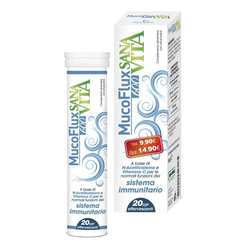 Paladin Pharma Integratori Alimentari Sanavita Mucoflux 600 20 Compresse Effervescenti Paladin Pharma Integratori Alimentari Sanavita Mucoflux 600 20 Compresse Effervescenti