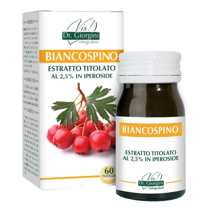 Biancospino Estratto Titolato 60 Pastiglie Giorgini Biancospino Estratto Titolato 60 Pastiglie Giorgini