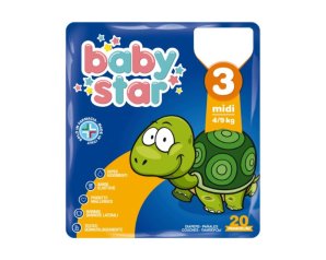 Pannolino Per Bambino Farvima Babystar Midi 4/9kg 20 Pezzi Taglia 3